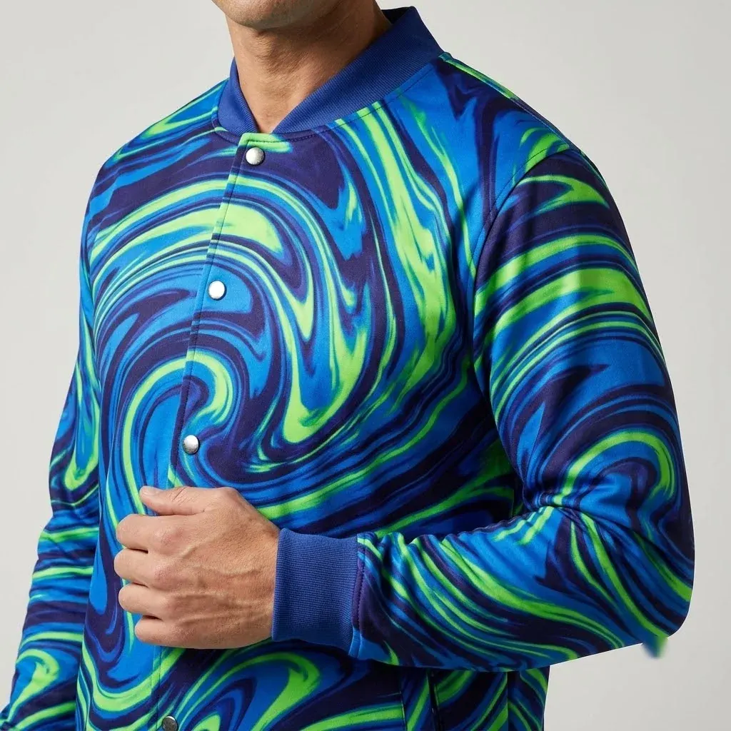 Dynamic Voltage Motion Baseball Button Jacket