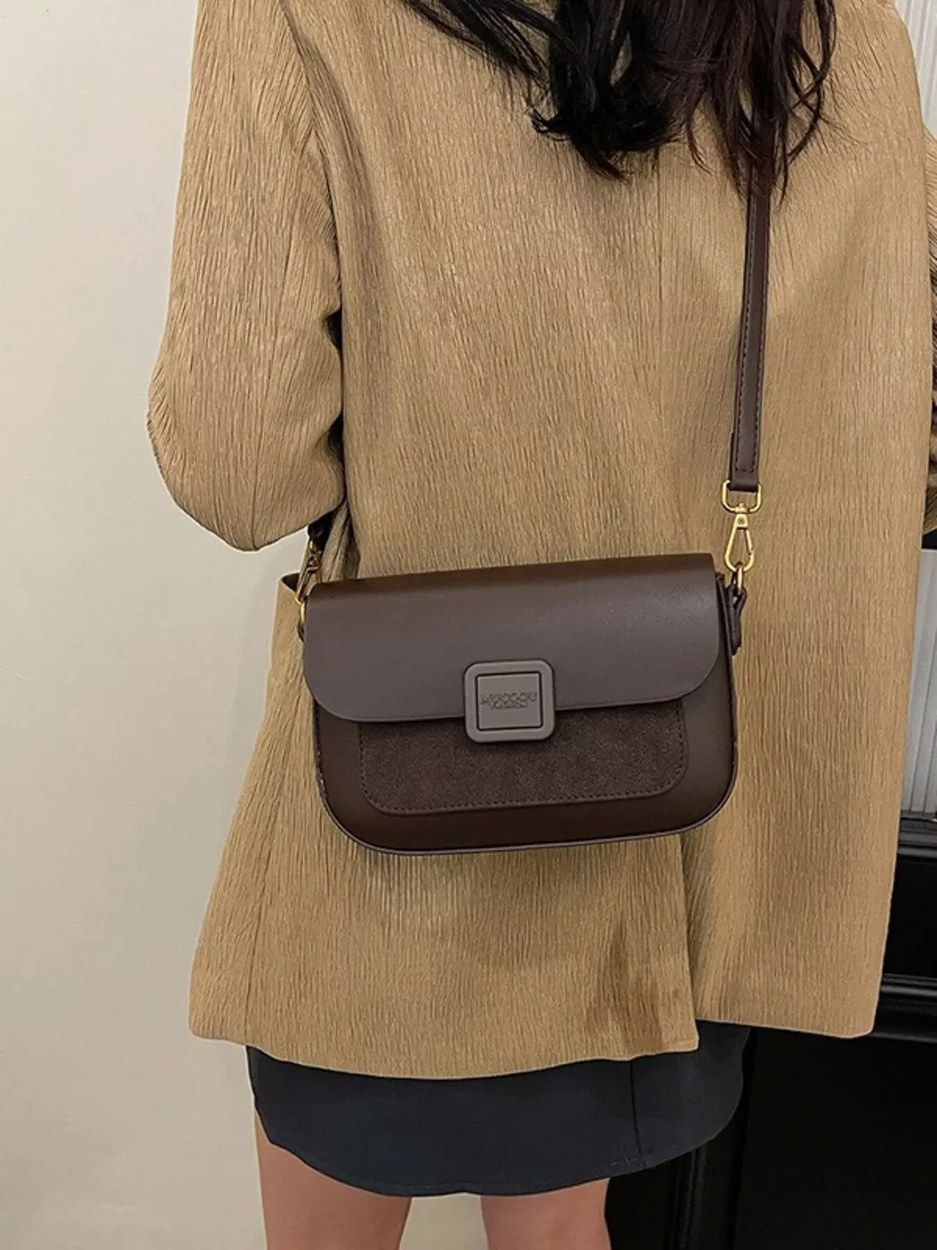 Flap Adjustable Strap Crossbody Bag